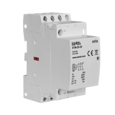 Stycznik modułowy instalacyjny 25A 3xNO 230V AC TYP: STM-25-30 ZAMEL (EXT10000291-WUN)